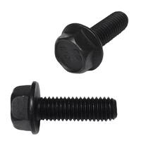 M10-1.5 X 16 mm Hex Flange Screw (FT), Non-Serrated, DIN 6921, Class 8.8, Plain